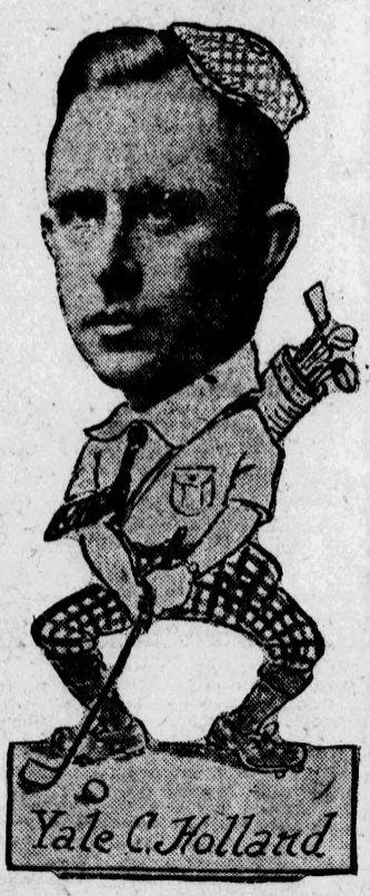 Newspaper illustration of Yale C. Holland from the October 19,1919 Omaha Bee.